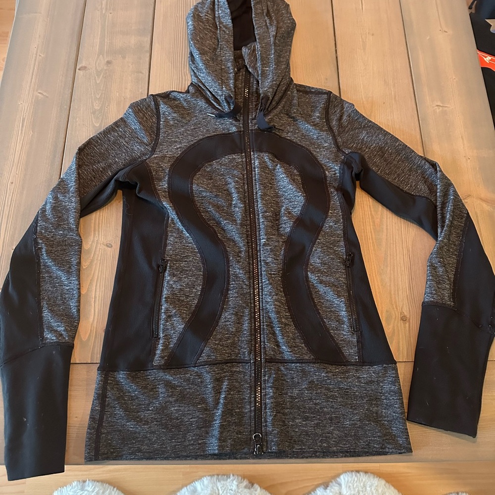 lululemon athletica Stride (?) Gray and Black Hoodie